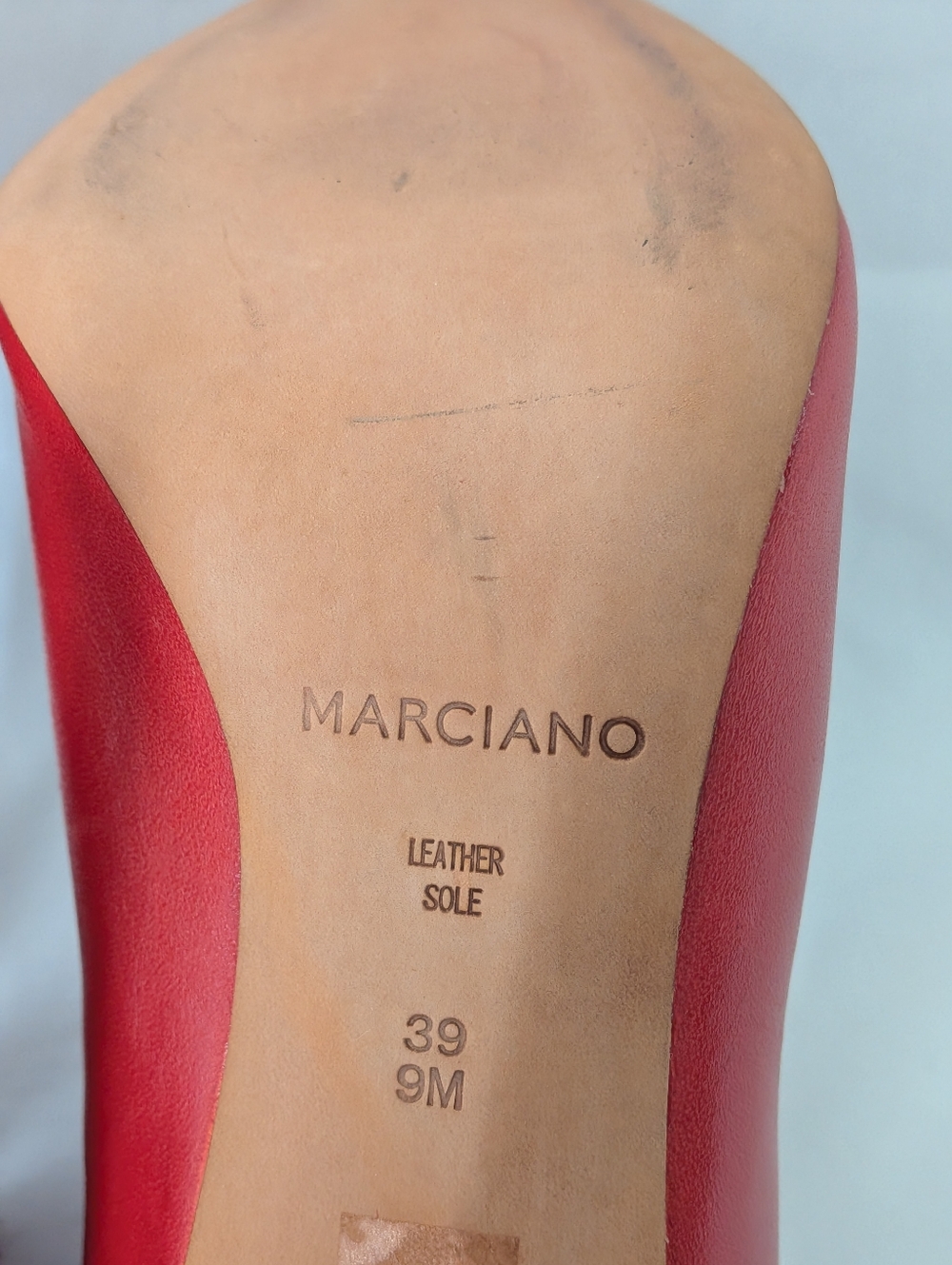 MARCIANO Red Calf Fur & Leather Stiletto Booties Urban Cowgirl Women's Size 9 - Picture 8 of 12